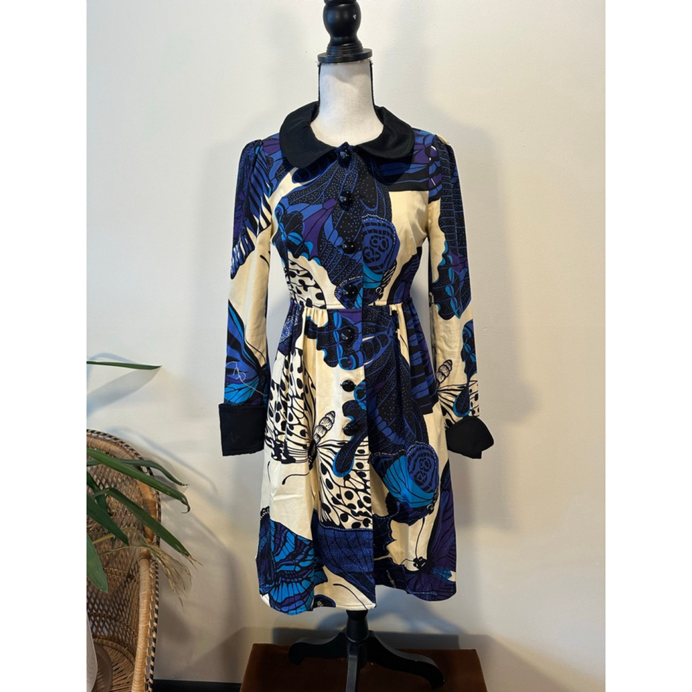 Rare Betsey Johnson Butterfly Coat Dress| Y2K Novelty Print | Collectors Piece-6 - Picture 1 of 8